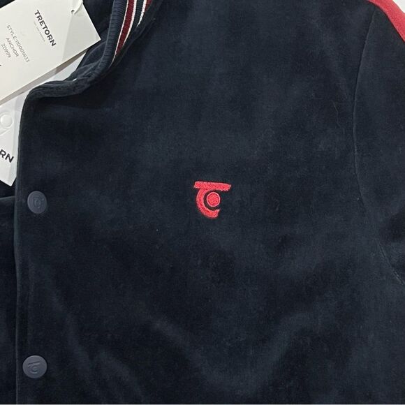 Tretorn NWT Navy Velour Colorblock Track Jacket Size Medium - Picture 9 of 13